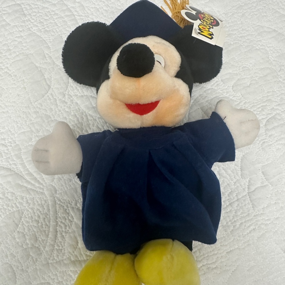 Disney Mickey Mouse Plush 12" in Graduation Cap and Gown